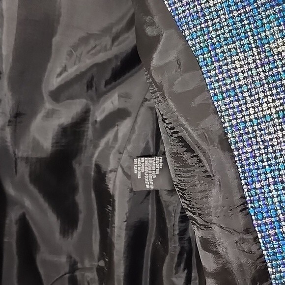 Kasper metallic tweed fully lined silk mix blazer size 10 P - Picture 10 of 13